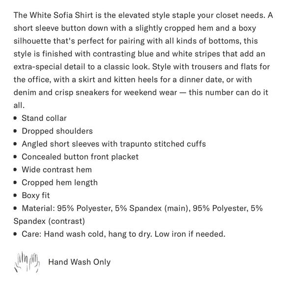 Tuckernuck Blue Stripe Sofia Shirt NWT size Small - Picture 7 of 10